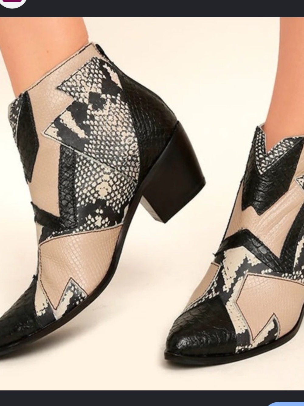 Amuse Society X Matisse Last Call Blush Snake Boots